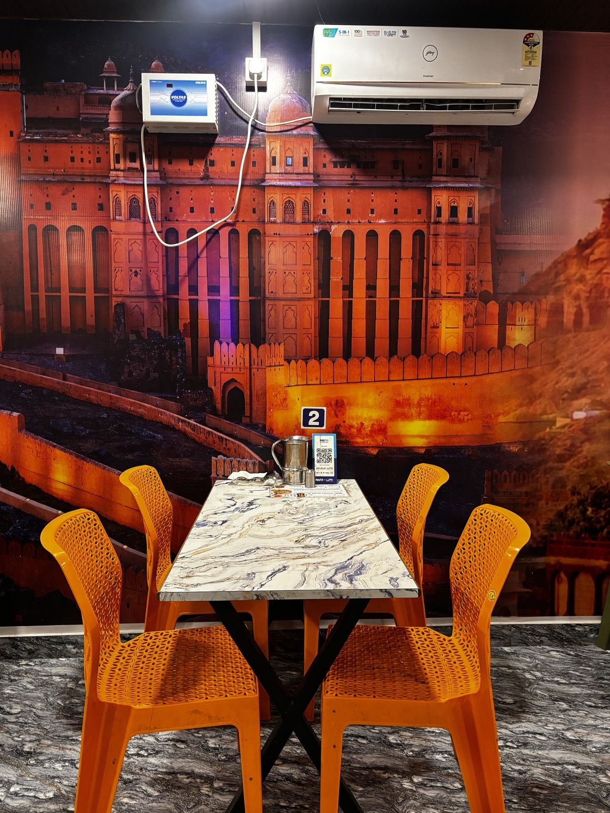 Dining seating at Seth Sawariya Hotel and Restaurant