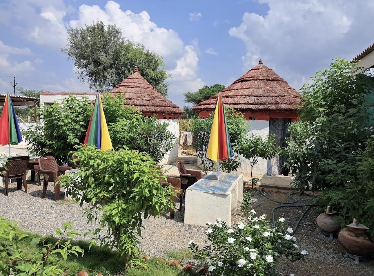 Seth Sawariya Hotel and Restaurant garden seating area